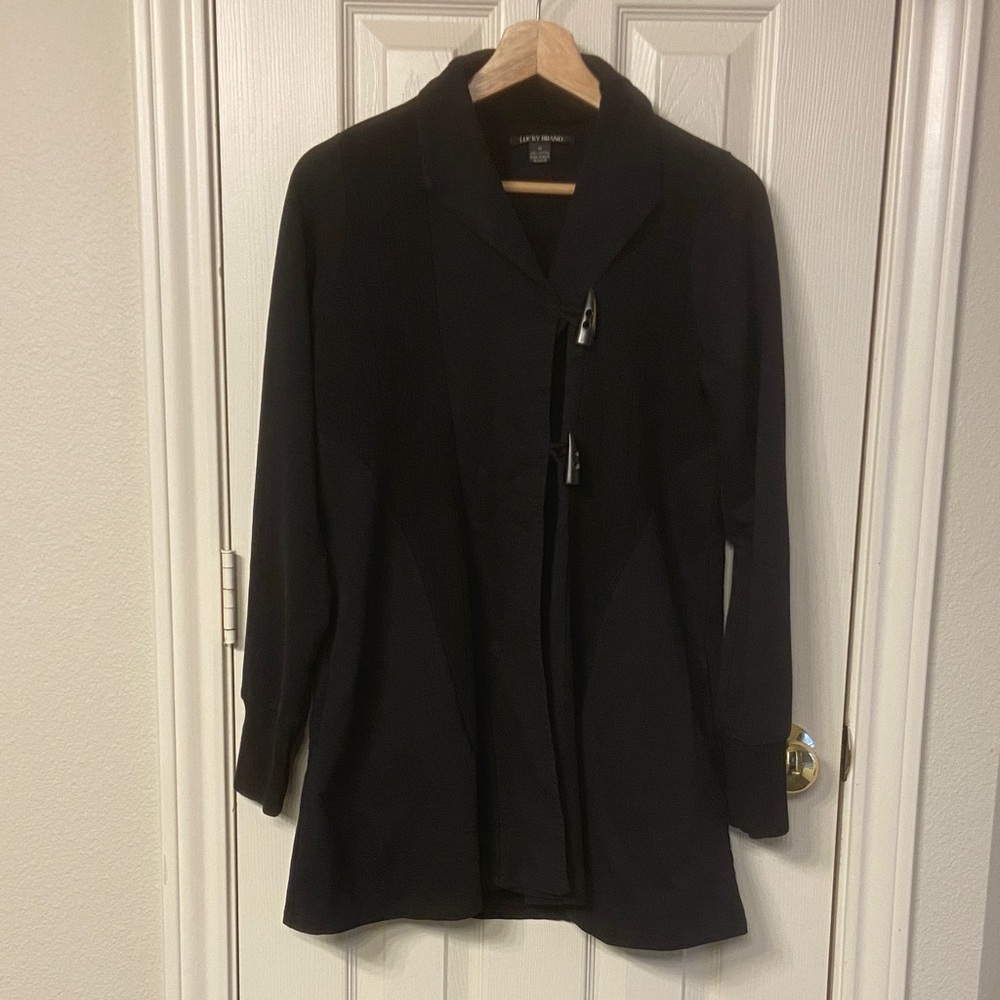 Lucky Brand women coat M mid length flared at waist,Indy, whimsigoth, chic, boho